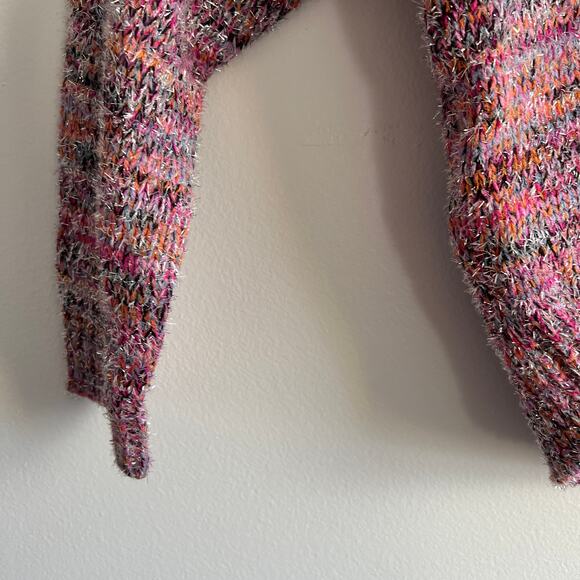 Wild Fable Women's Pink Long Sleeve Crewneck Tinsel Sweater - Size Small - NWT - Picture 3 of 6